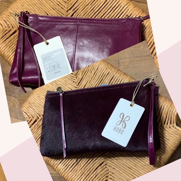 HOBO Handbags - HOBO Darcy Leather w/ Calf Hair Wristlet